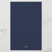 Dark Midnight Blue Stationery Paper 便箋 (裏面)