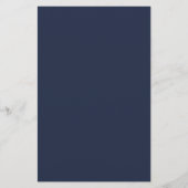 Dark Midnight Blue Stationery Paper 便箋 (正面)