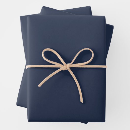Dark Midnight Blue Wrapping Paper Sheets ラッピングペーパーシート (インサイチュ)