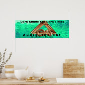 "Dark Minds For Dark Times" 36"x12" (90cm x 30cm) ポスター (キッチン)