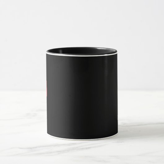 Dark Mode Matte Black Ceramic Mug Custom マグカップ (中央)