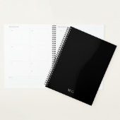 Dark Mode Stationary Glossy Black Agenda Initials プランナー手帳 (ディスプレー)