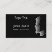 Dark Modern Barbershop Men's Stylist 名刺 (正面)