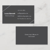 Dark Modern Business Cards 名刺 (正面/裏面)