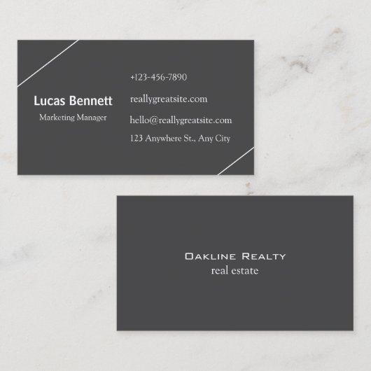 Dark Modern Business Cards 名刺 (正面/裏面)
