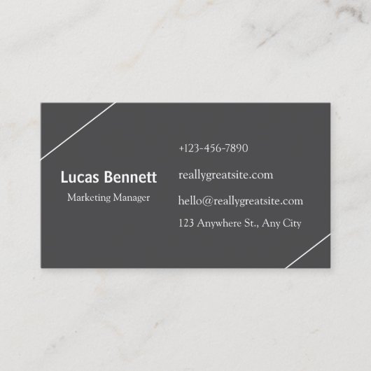 Dark Modern Business Cards 名刺 (正面)