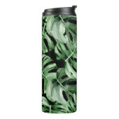 Dark Monstera：トロピカルウォーターのカラープリント。 タンブラー (回転左)