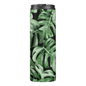 Dark Monstera：トロピカルウォーターのカラープリント。 タンブラー (裏面)