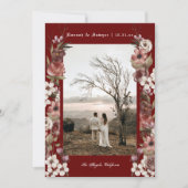 Dark Moodyフローラ秋の写真Save the Date 招待状 (正面)