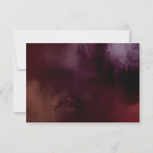 Dark + Moodyフローラ素朴のエンク結婚ロージャカード 招待状 (裏面)