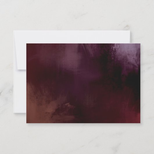 Dark + Moodyフローラ素朴のエンク結婚ロージャカード 招待状 (裏面)