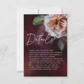 Dark + Moodyフローラ素朴のエンク結婚ロージャカード 招待状 (正面)