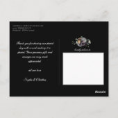 Dark Moodyフローラ結婚's Thank you Photo ポストカード (裏面)