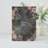 Dark Moodyロマンチック結婚フローラの写真 サンキューカード (スタンド正面)