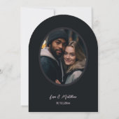 Dark Moody 3D Flowers Wedding Invitation 招待状 (裏面)