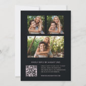 Dark Moody 3D Flowers Wedding Invitation 招待状 (裏面)