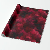 Dark Moody Burgundy Wine Smoke Abstract Pattern ラッピングペーパー (アンロールド)