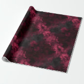Dark Moody Burgundy Wine Smoke Abstract Pattern ラッピングペーパー (アンロールド)