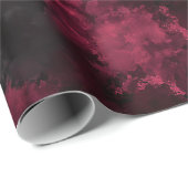 Dark Moody Burgundy Wine Smoke Abstract Pattern ラッピングペーパー (ロールコーナー)