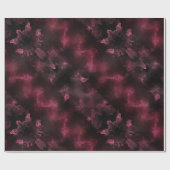 Dark Moody Burgundy Wine Smoke Abstract Pattern ラッピングペーパー (フラット)