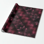Dark Moody Burgundy Wine Smoke Abstract Pattern ラッピングペーパー (アンロールド)