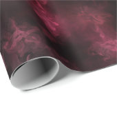 Dark Moody Burgundy Wine Smoke Abstract Pattern ラッピングペーパー (ロールコーナー)
