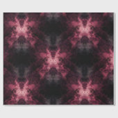 Dark Moody Burgundy Wine Smoke Abstract Pattern ラッピングペーパー (フラット)