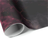 Dark Moody Burgundy Wine Smoke Abstract Pattern ラッピングペーパー (ロールコーナー)