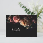 Dark Moody Chrysanthemum Flowers エンクロージャーカード (スタンド正面)