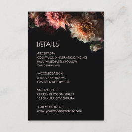 Dark Moody Chrysanthemum Flowers エンクロージャーカード