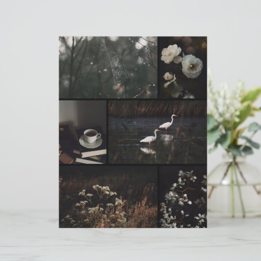 Dark Moody Collage Scrapbooking Paper (スタンド正面)