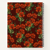 Dark Moody Crimson Poppies ノートブック (裏面)