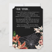 Dark Moody Engagement Announcement Custom Photo 招待状 (裏面)