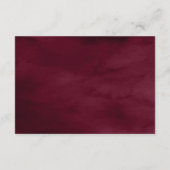 Dark Moody Floral Frame Wedding Details エンクロージャーカード (裏面)