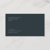 Dark Moody Floral Starry Night Full Moon 名刺 (裏面)