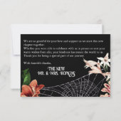 Dark Moody Floral Thank You Card サンキューカード (裏面)