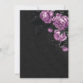 Dark moody flowers Photo Gothic wedding Invitation 招待状 (裏面)