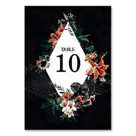 Dark Moody Goth Table Number Card Unique テーブルナンバー