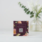 Dark Moody Gothic Floral Bridal Shower QR Code  エンクロージャーカード (スタンド正面)