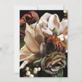 Dark Moody Magnoliaスクリプトフローラ結婚のInvitati 招待状 (裏面)