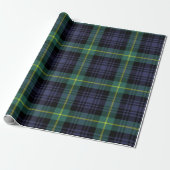 Dark Moody Navy and Forest Green Tartan Plaid ラッピングペーパー (アンロールド)