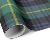 Dark Moody Navy and Forest Green Tartan Plaid ラッピングペーパー (ロールコーナー)