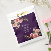 Dark moody pink and red roses purple wedding フェイバーバッグ (封をした状態)