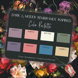 Dark & Moody Rebrandtカラーパレインスパイアットカード 招待状