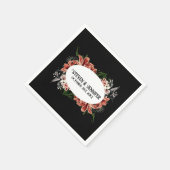 Dark & Moody Wedding Napkins Personalized Names スタンダードカクテルナプキン (角)