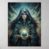 Dark Moon Witch – Crystal Vision Wall Art ポスター (正面)