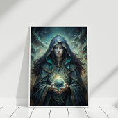 Dark Moon Witch – Crystal Vision Wall Art ポスター