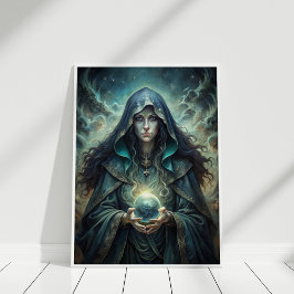 Dark Moon Witch – Crystal Vision Wall Art ポスター