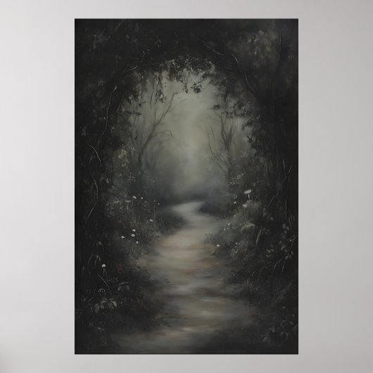 Dark Mystical Forestcore Wall Art, Printable ポスター (正面)