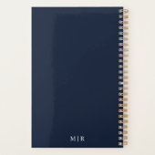 Dark Navy 2026 Planner | Custom Title & Initials プランナー手帳 (裏面)